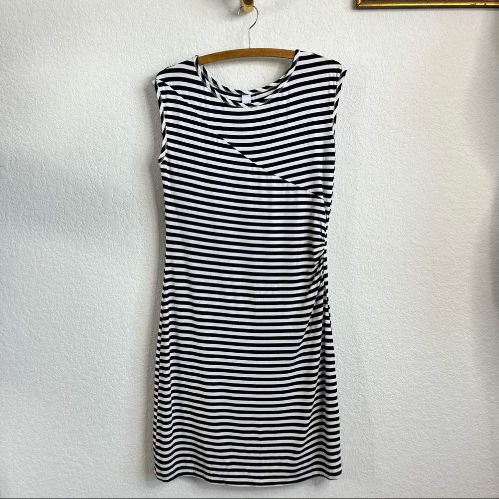 Yala Striped Asymmetrical Bamboo Sleeveless Dress